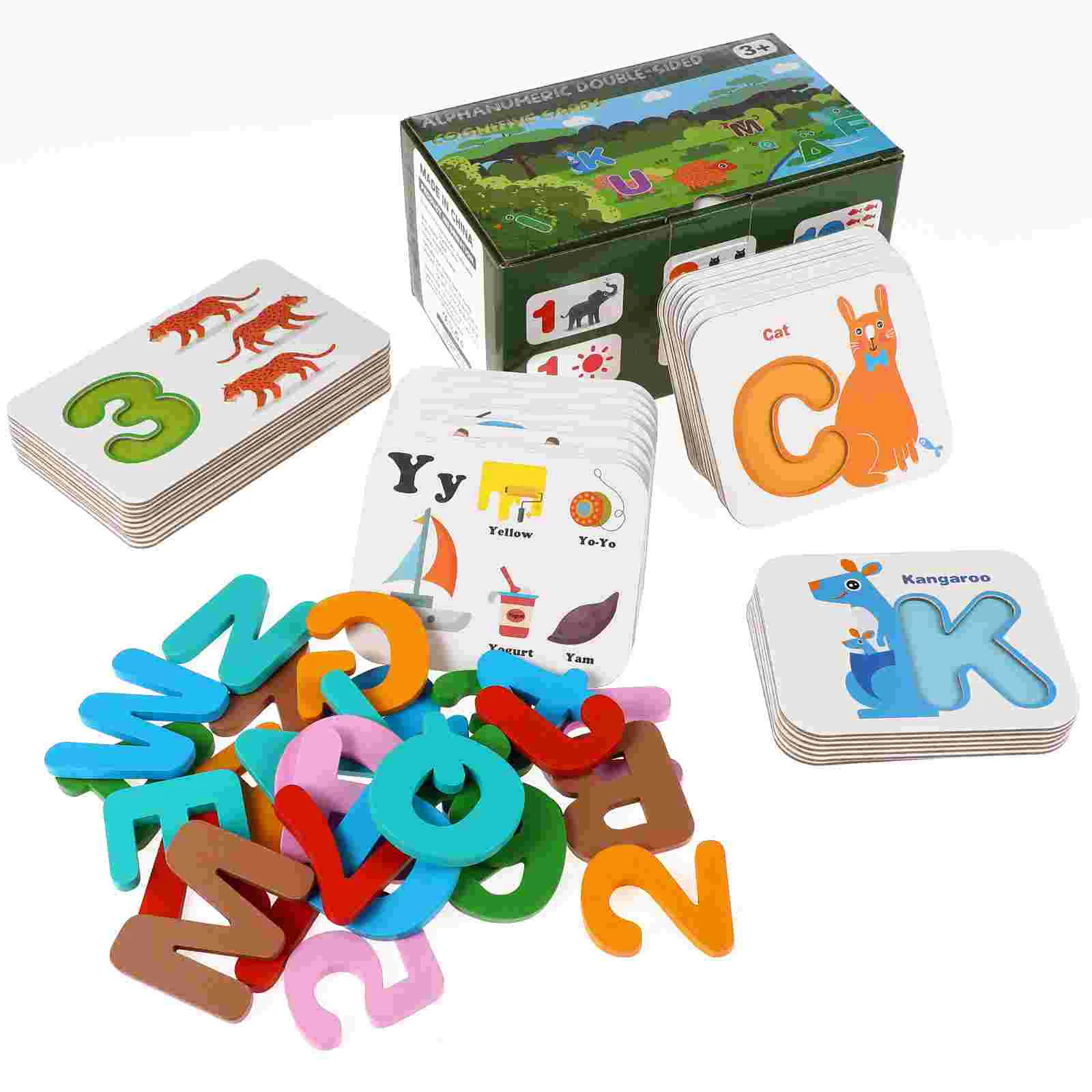 

Alphabet Number Cards Early Education Set Word Spelling Learning Kit 26 Alphabets 10 Numbers Recognition Set