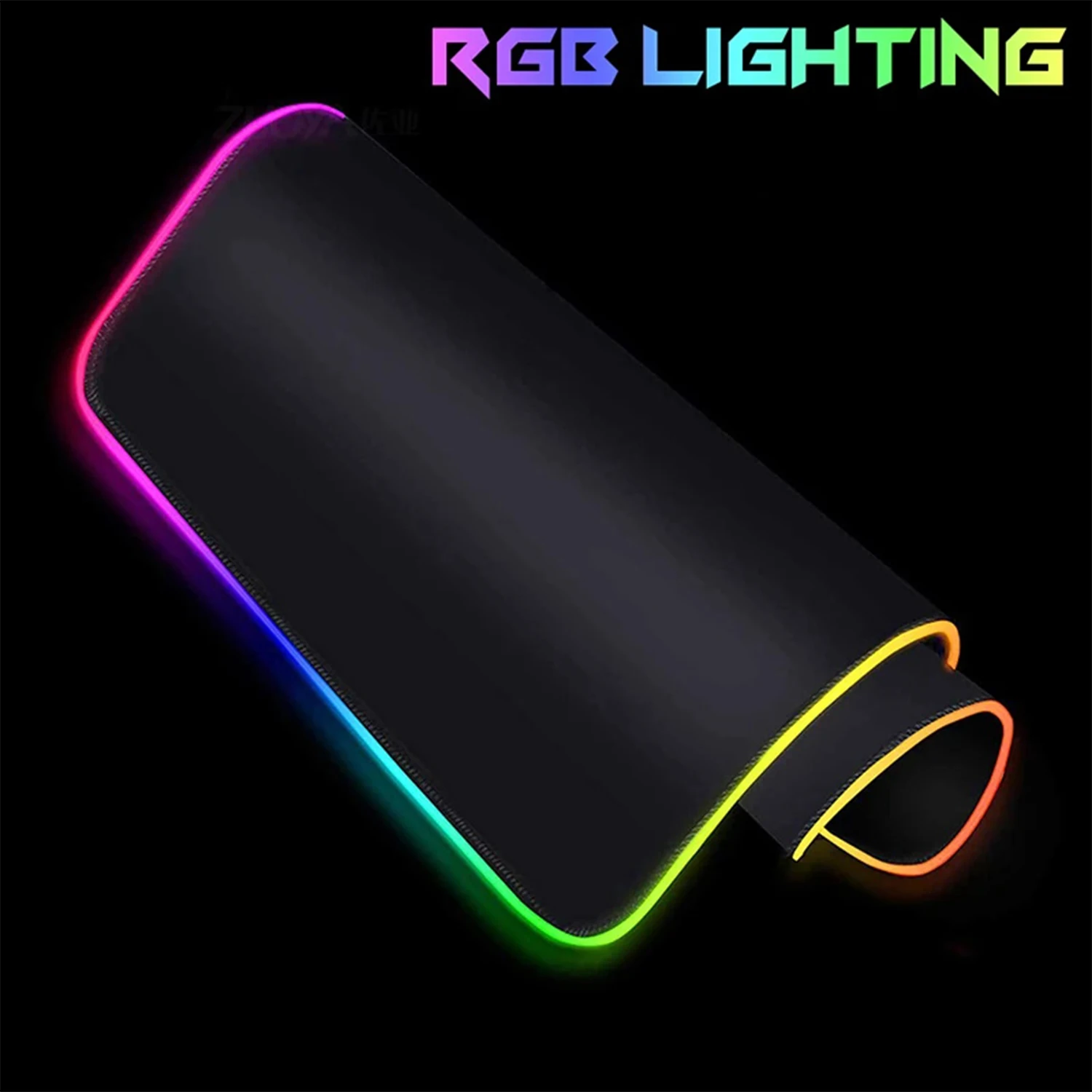 Фото Коврик для мыши RGB Wuthering Waves Denia Kawaii с изображением аниме-девушки, офисный коврик для клавиатуры и мыши с LED-подсветкой, резиновый коврик для стола с HD-печатью и подсветкой №4