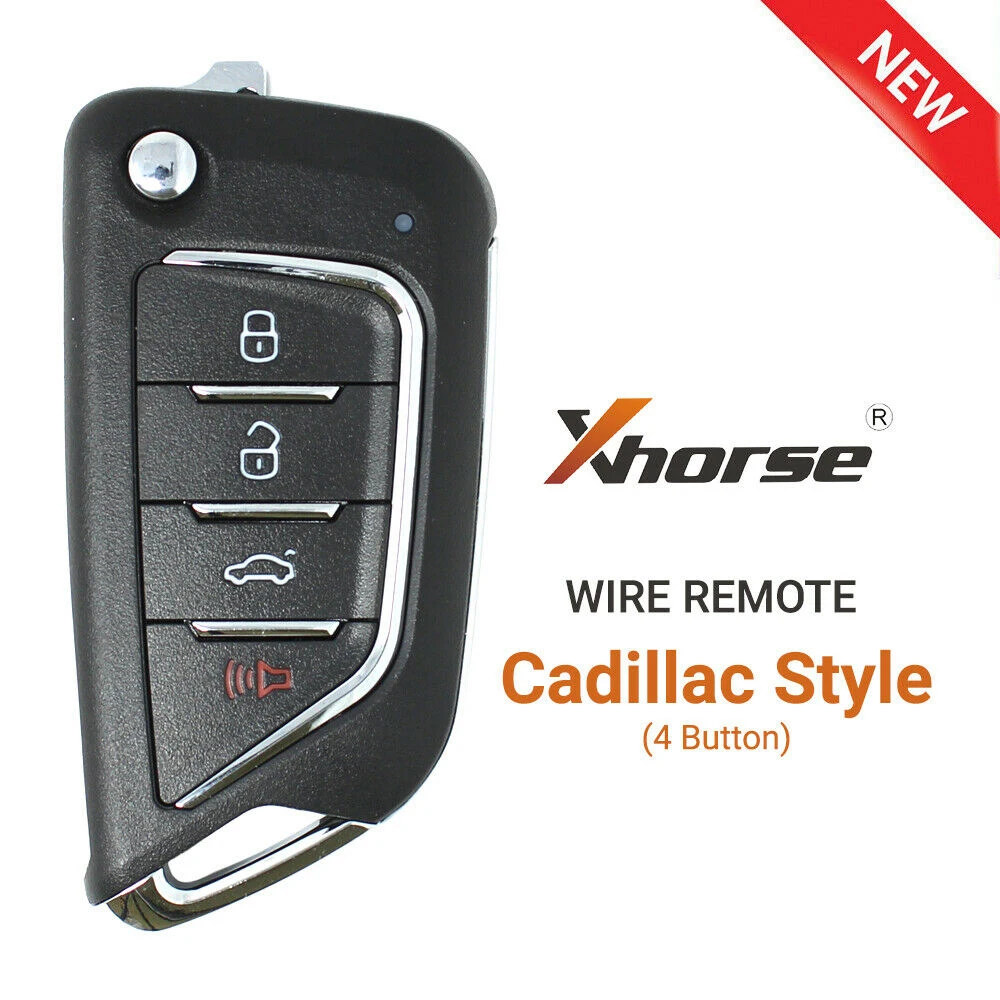 

Xhorse Universal Wired Flip Remote Key 4 Button For Cadillac Type XKCD02EN