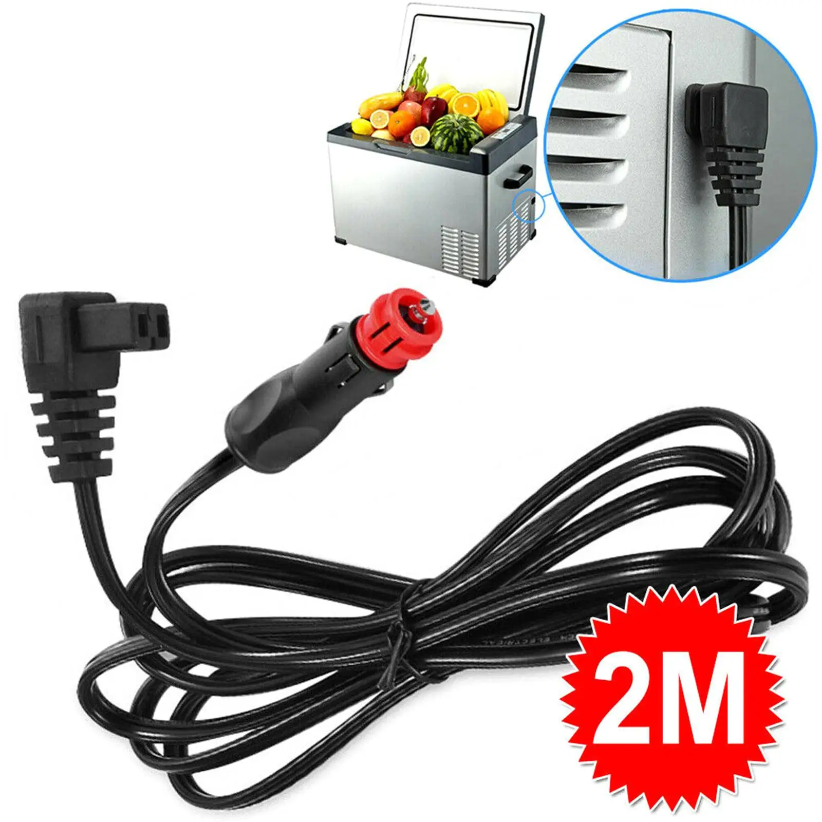 

Car Fridge Power Adapter 2M Plug Extension Power Cable
