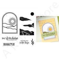 sun mountain clear stamps and metal cutting dies for paper card scrapbooking handmade decorative photo albums embossed crafts