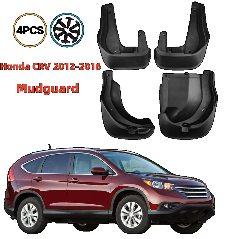 Фото Для Honda CRV 2012-2016 годов: черные брызговики из TPE, защита от брызг, аксессуары для автомобиля под шасси №1