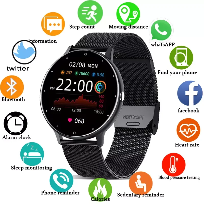 

New Women Smart Watch Men Full Touch Screen Sport Fitness Watch Women Waterproof Bluetooth For Android ios smartwatch Men