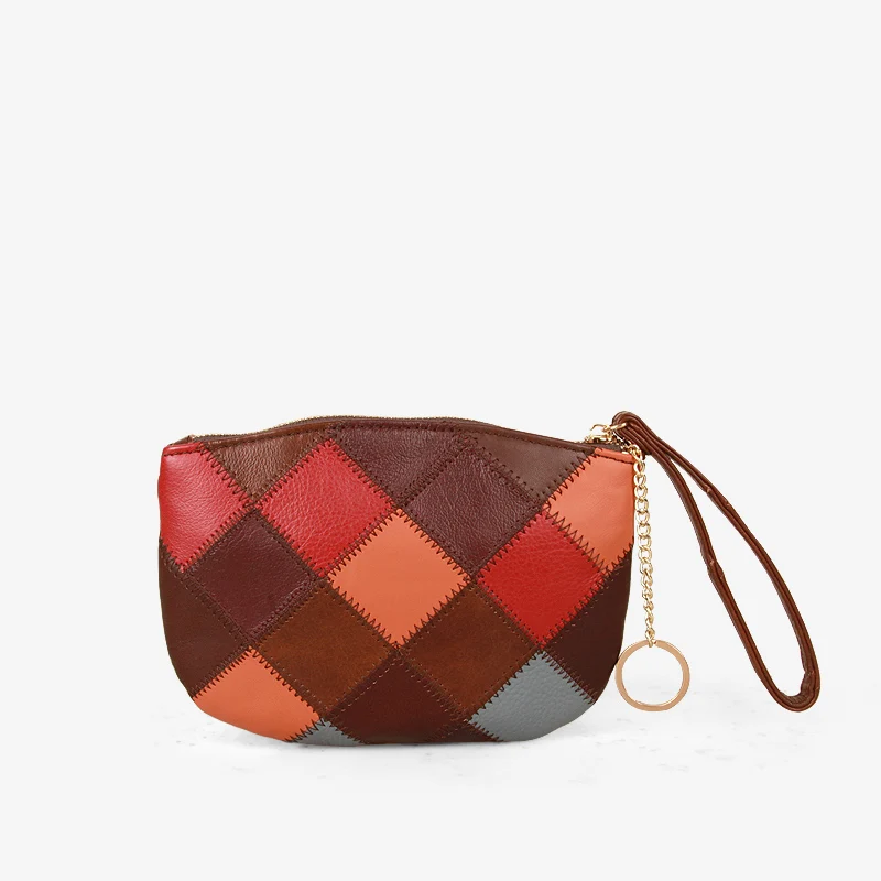 

New Wallets for Women Genuine Leather Cowhide Fashion Girls Purse Zipper Cute Small Coin Purse for Female Casual Clutch Bag Cute