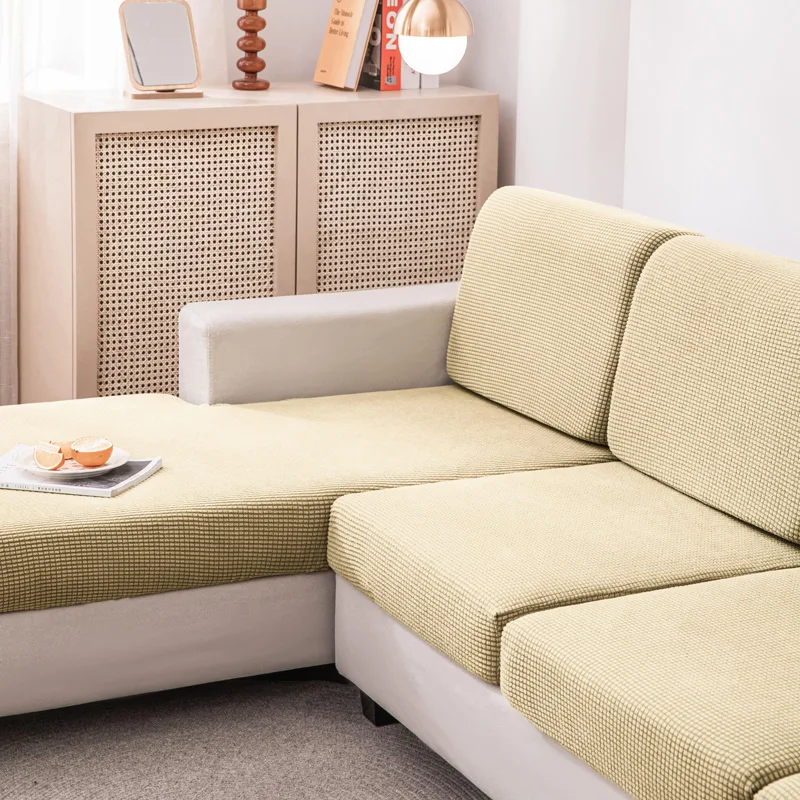 

Обложка для дивана в гостиную, вязаная ткань, эластичная подушка, чехол для кресла, одинарный чехол для дивана