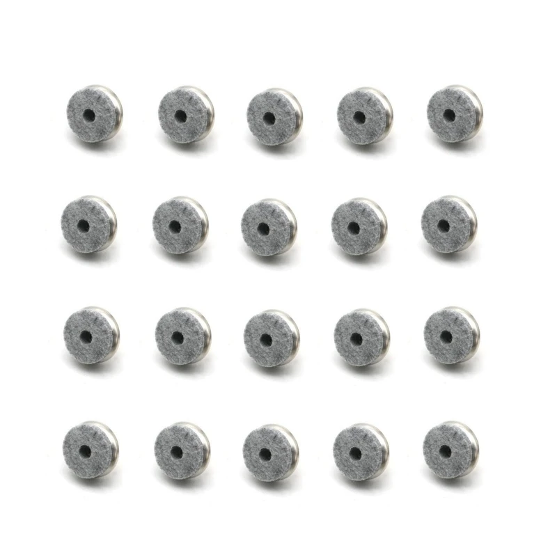 

20x Furniture Felt Pad Round Screw-On Sliders Chair Glide Pad for Furniture Legs G2AB