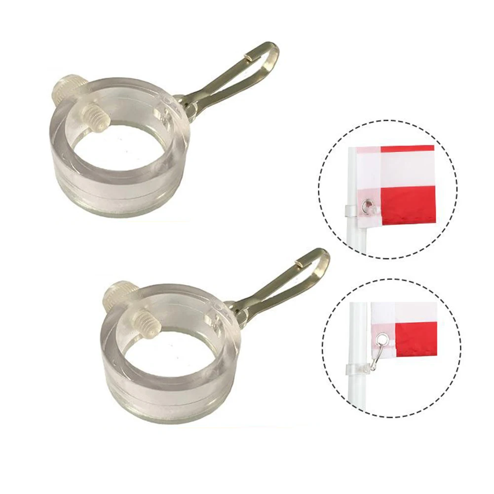 

2Pcs/Set Anti-Wrap Flag Pole Rotating Mounting Rings Grommet Clip Attachments For 1Inch Diameter Flagpole Fixing Tool