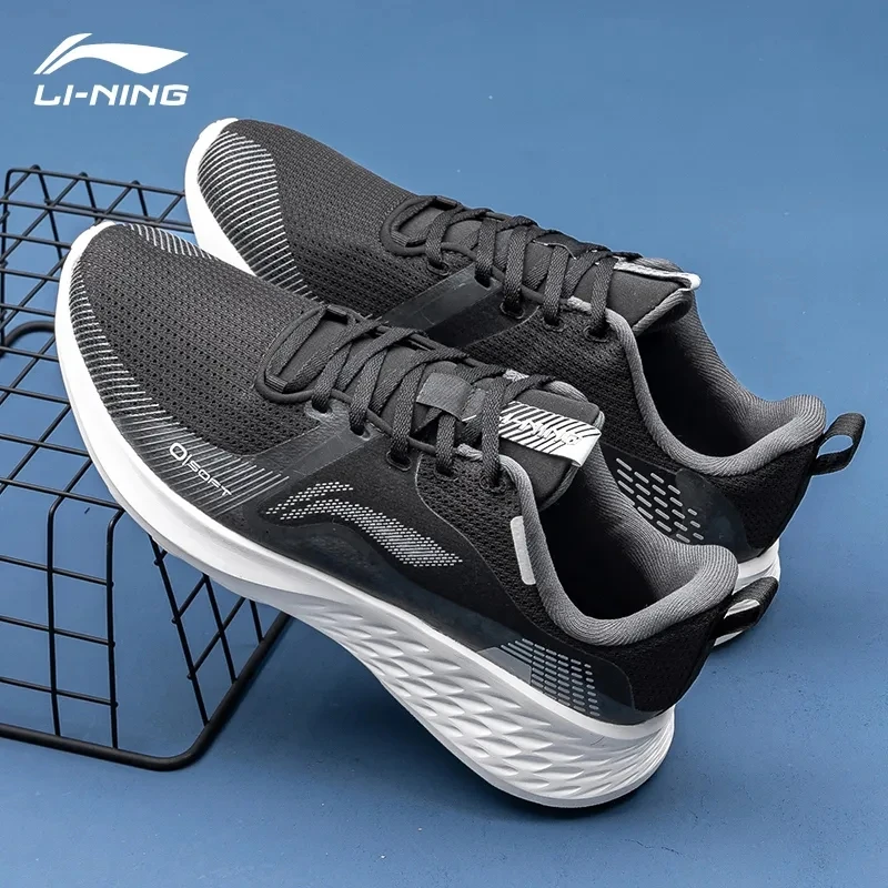Li Ning Men's Shoes SOFT Running Shoes Summer Mesh Breathable Lightweight Running Shoes Low Top Casual Shoes Sports Shoes