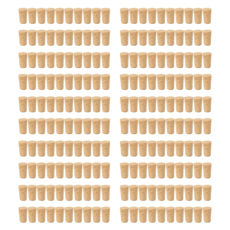 

200Pcs Natural Wood Corks Wine Stopper Wood Bottle Stopper Cone Type Wine Bottle Corks Plug Promotion