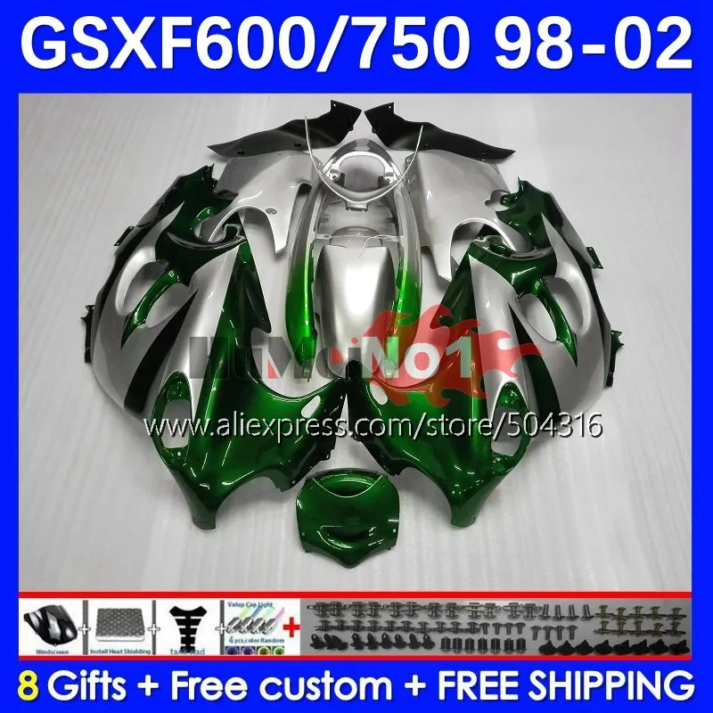 

Корпус обтекателя Для SUZUKI KATANA GSXF 750 600 GSXF750 12No.101 Серебряный blk GSXF600 98 99 00 01 02 GSX750F 1998 1999 2000 2001 2002