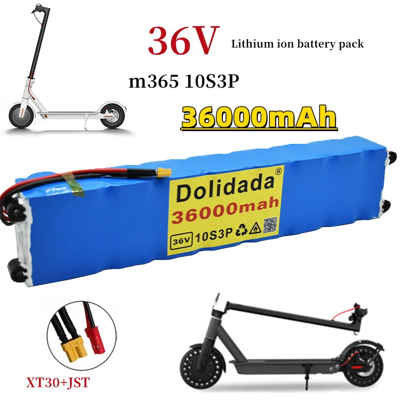 

10S3P m365 36V 36Ah Battery ebike battery pack 18650 Li-Ion Batteries 350W For High Power electric scooter Motorcycle+charger