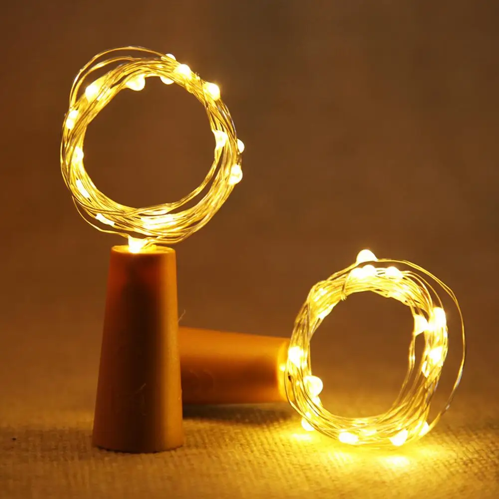 

6pcs Led Wine Bottle Lights Bendable High Brightness String Light For Halloween Christmas Decoration