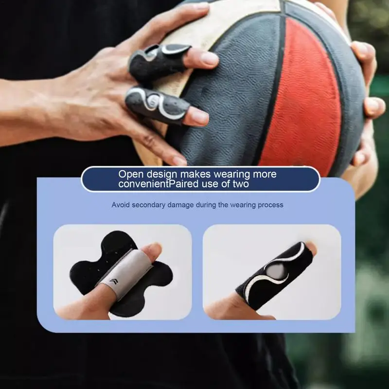 Бандаж для пальцев 2 шт. спортивный компрессионный рукав дышащий регулируемый