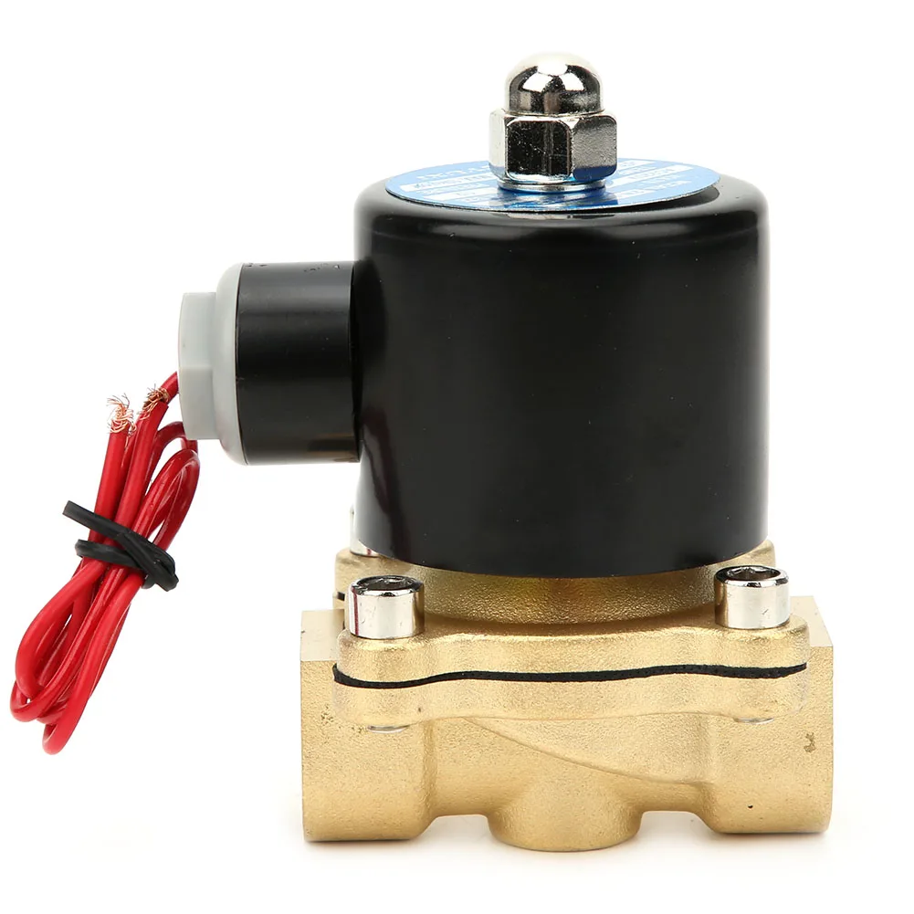 

Нормально закрытый электромагнитный клапан 2W160-15 G1/2 BSPP, латунный Электромагнит с внутренней резьбой Valve2W-160-15 12 В, Электромагнитный Электром...