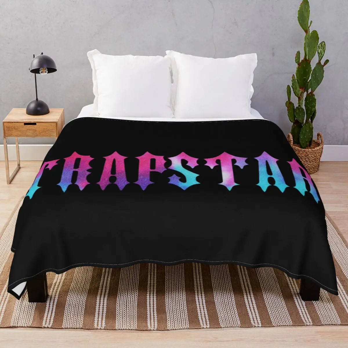 Trapstar London Logo Design Blanket Flannel Winter Super Warm Unisex Throw Blankets for Bedding Sofa Travel Office