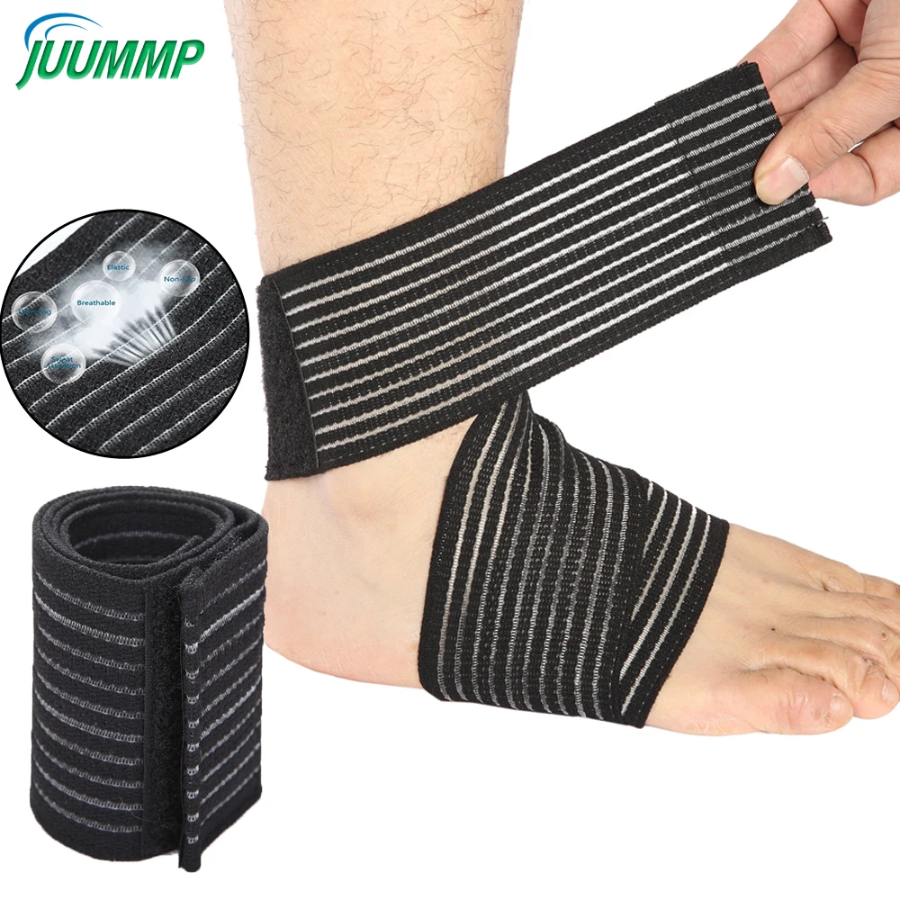 

1Pair Open Heel Ankle Support,Ankle Brace For Pain Relief, Preventing Sprains,For Basketball,Football Sports Elastic Ankle Wrap