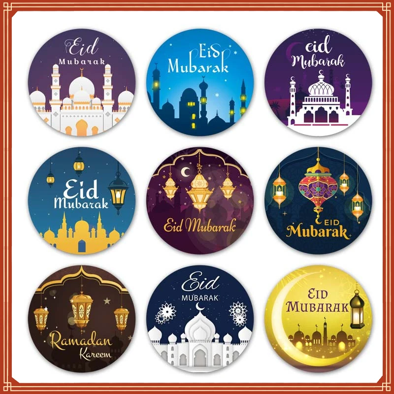 

Ramadan EID Mubarak Decorations Paper Sticker Gift Lable Seal Sticker Islamic Muslim Eid al-fitr Decoration Supplies