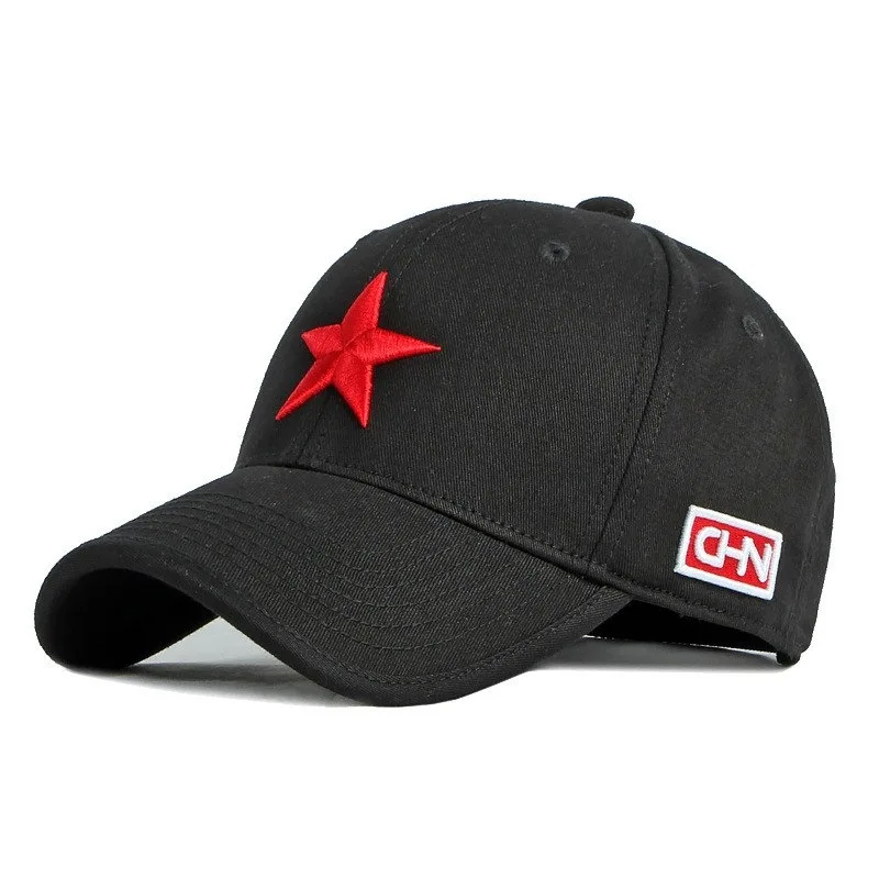 

2023 Red Five-Star Embroidered China Baseball Cap Men Women for Ethnic Chinese People Patriot Black White Khaki Navy Hat 55-60cm