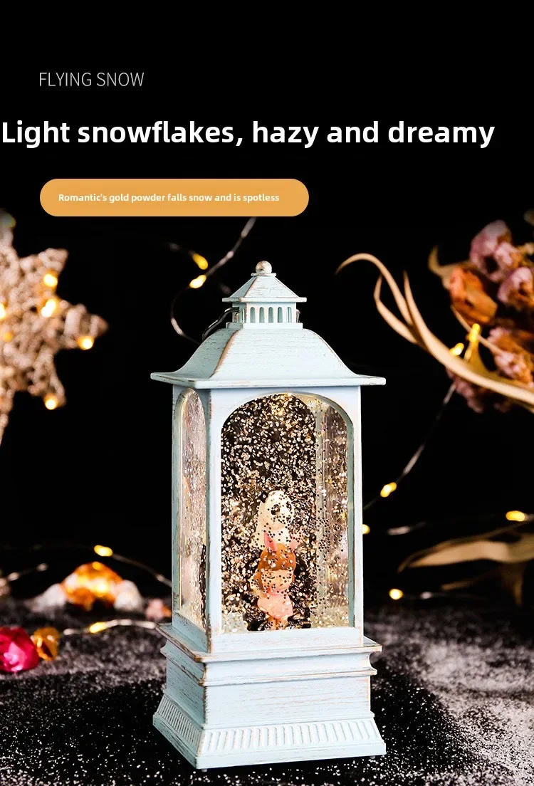 Мини-креативная музыкальная шкатулка фортепиано хрустальный шар ветровая лампа