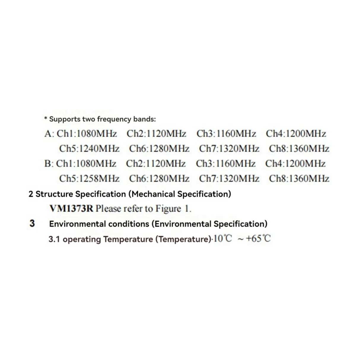 VM1373R 1.2G 1.3G 9 Channels VRX Analog Receiver High Sensitivity Strong RSSI Signal to Detection SFT