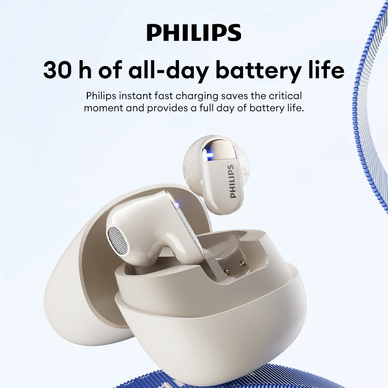 Новые беспроводные наушники Philips TAT2169 Bluetooth 5 4 30 часов длительный срок службы