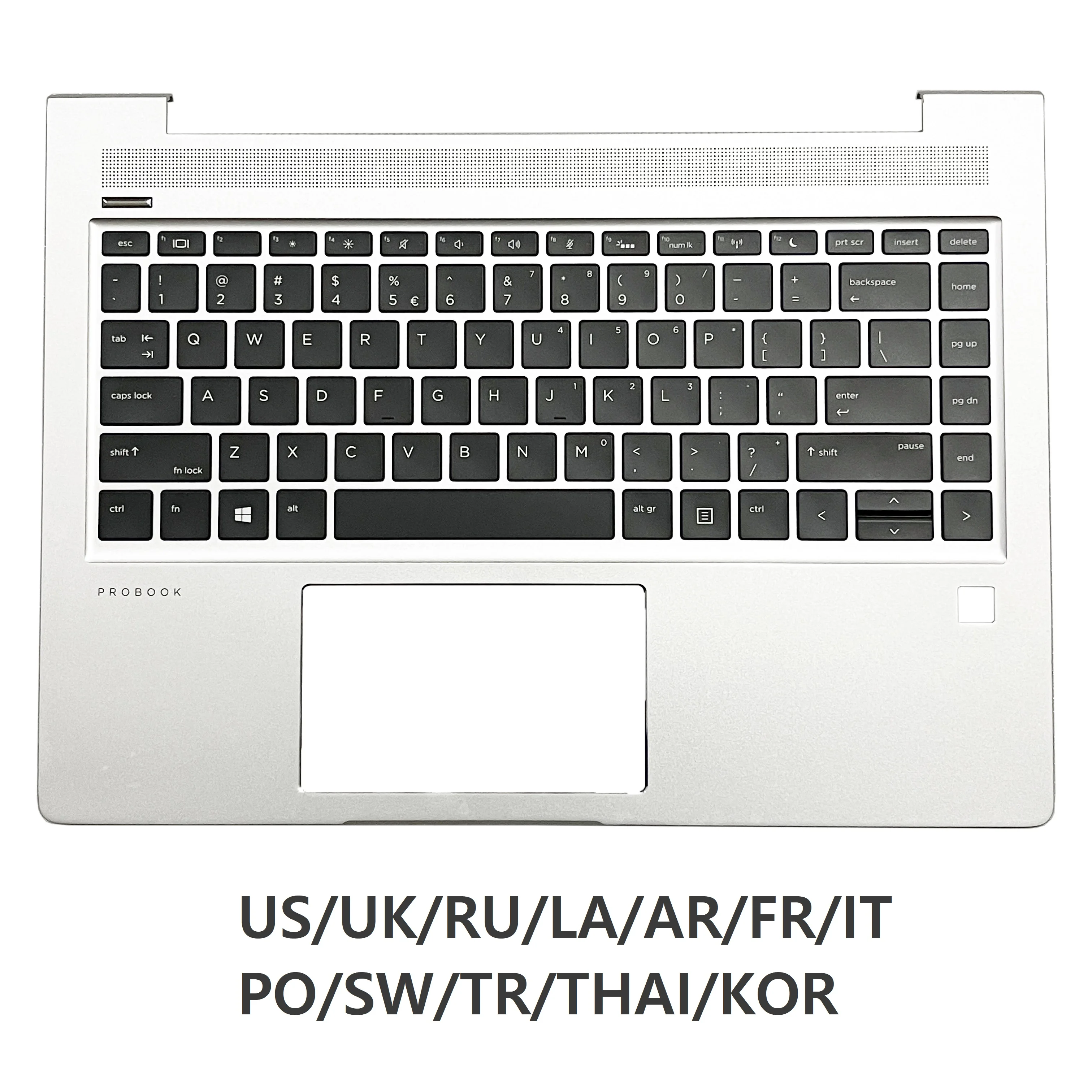 NEW Original US/UK/RU/FR/LA/PO Keyboard for HP Probook 440 G6 G7 445R Zhan66 PRO14 G2 G3 X8J Laptop Palmrest Upper Cover Replace