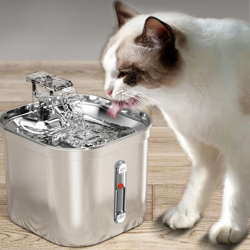 

All Stainless Steel Cat Water Fountain Pet Automatic Circulation Water Dispenser Dog Smart Drinker Cat Accessories Pet Products