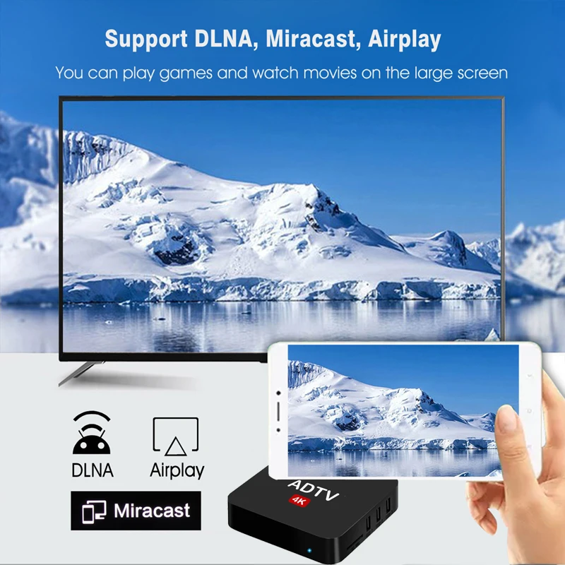 Цифровой спутниковый ресивер глобальная версия DVB S2 Smart TV Box Android декодер HD Miracast