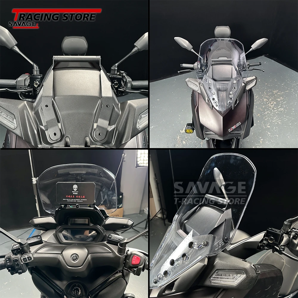 Фото Монтажный кронштейн для мобильного телефона с GPS-навигацией для Yamaha XMAX 300 Tech Max X-MAX, быстрое зарядное устройство, двойной разъем USB №2