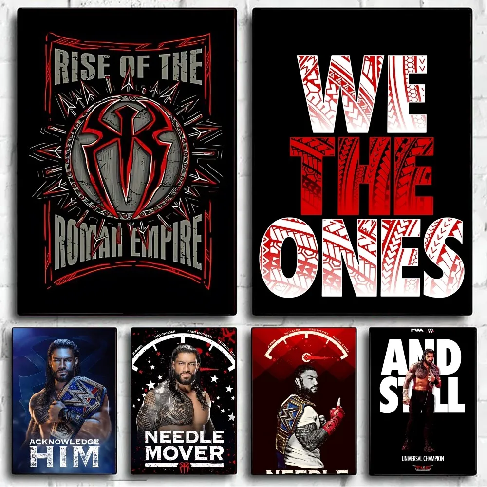 W-борцовская звезда Римский постер R-Reign крафт-клуб барная бумага искусство