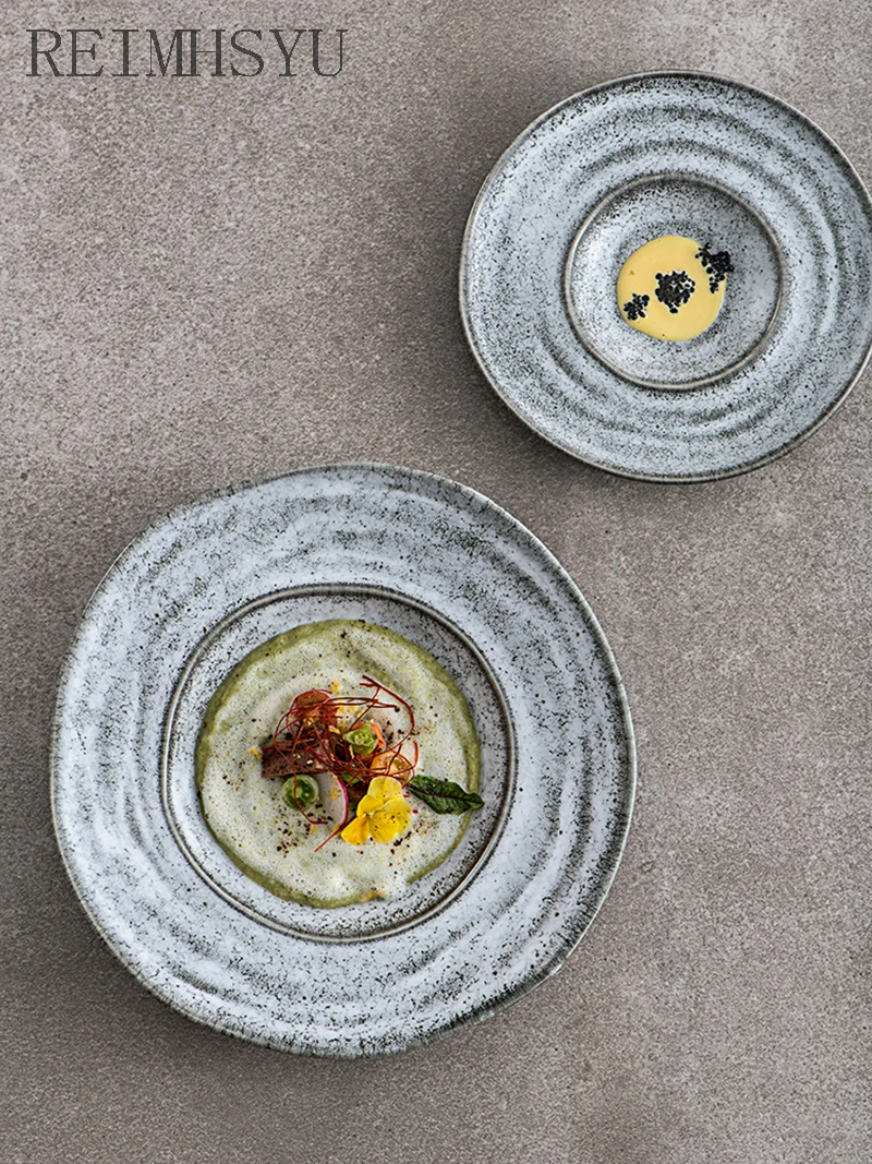 

1 шт. керамическая Ретро Скандинавская 9,5 дюймовая неглазурованная Западная соломенная шляпа домашняя тарелка для пасты салата блюдо глубокая тарелка для супа посуда