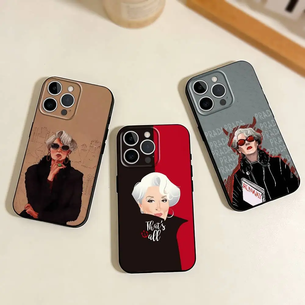 Фото Чехол для телефона M-Meryl Streep Art для iPhone 17, 16, 15, 14, 13, 12, 11 Plus, Pro Max, XS, мягкий силиконовый черный чехол №1