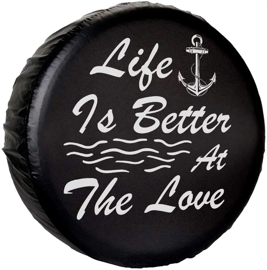 

Чехол CENSIHER для запасных шин, водонепроницаемый пыленепроницаемый Универсальный чехол из ПВХ для колес с морским якорем, подходит для трейл...