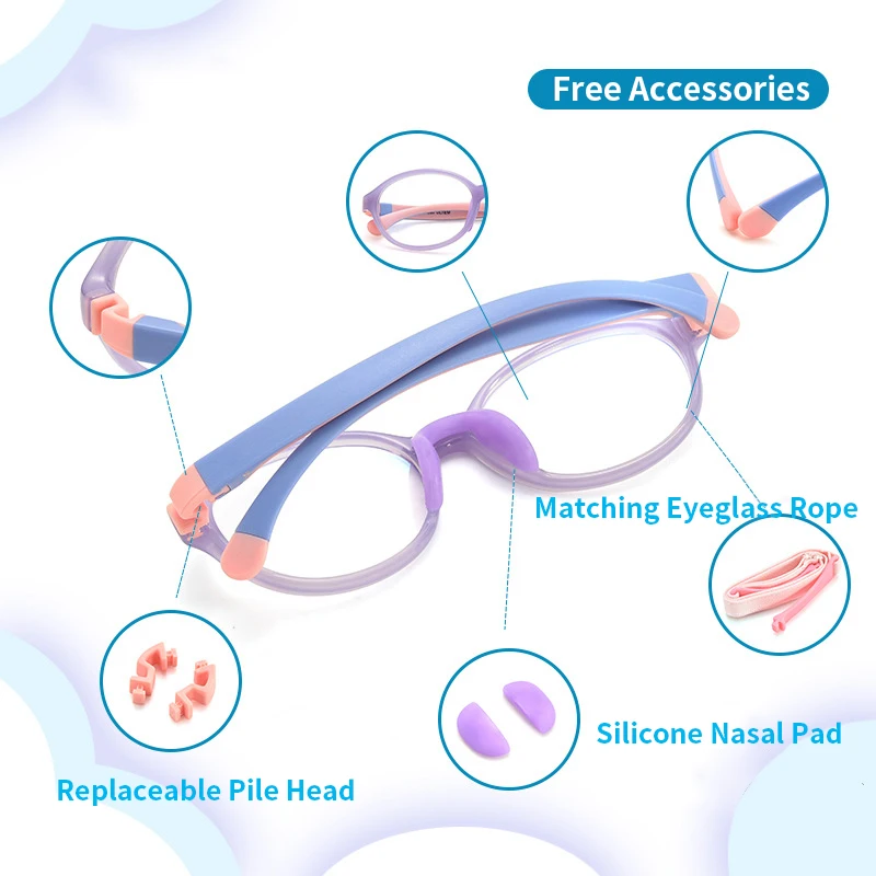 Овальные детские оправы для очков Xbora TR90