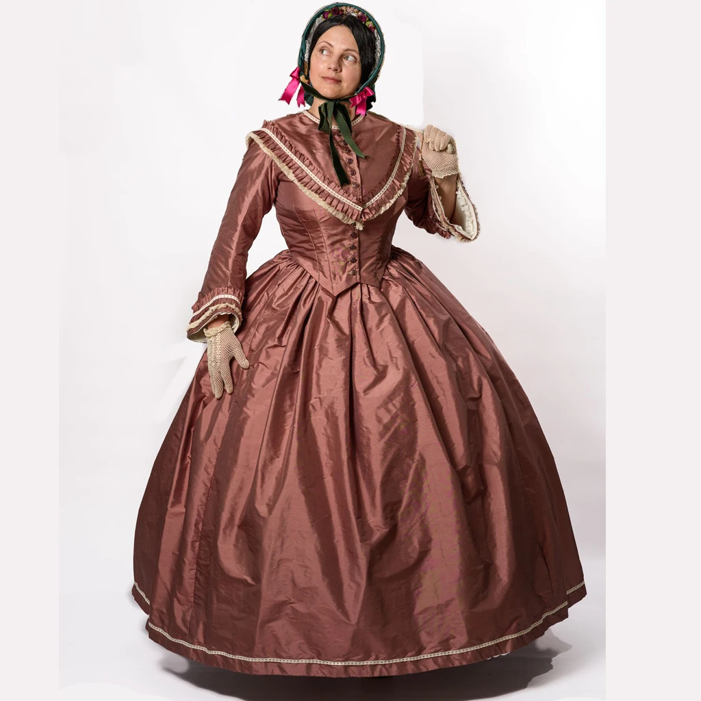

1860S Gown With The Wind Scarlett Costume Ball Gown Civil War Dress Costume Victorian Daily Travel Dress Tea Party Costume dress