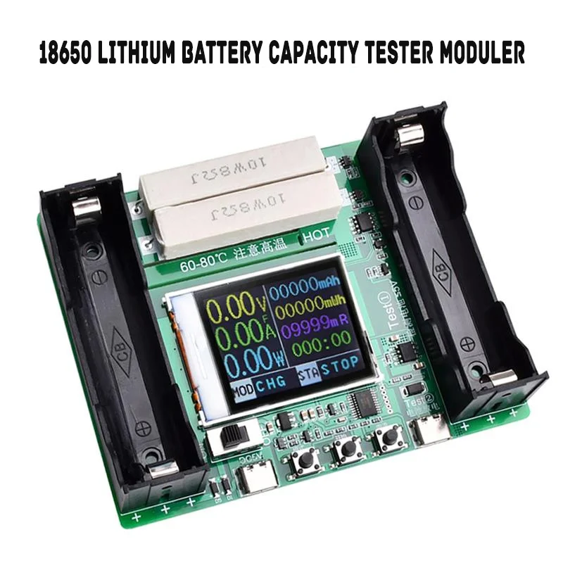 Модуль тестера емкости литиевых аккумуляторов 18650 мАч MWh цифровой модуль