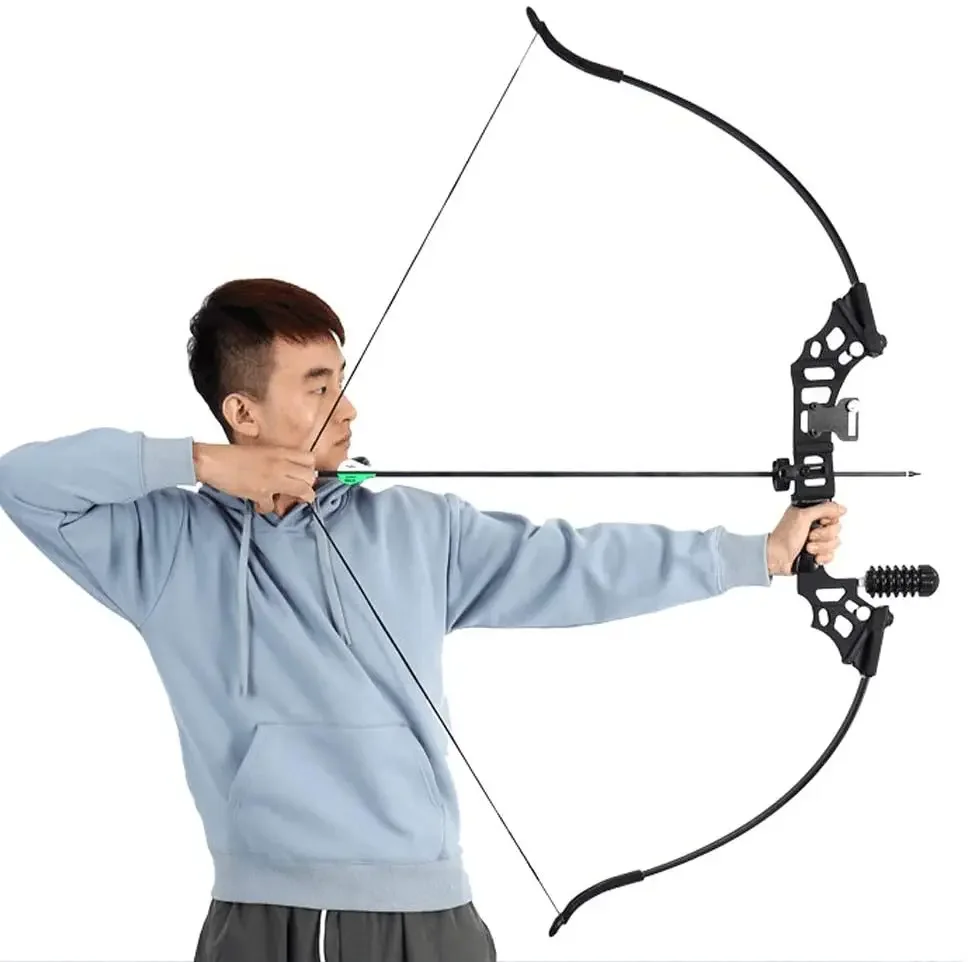 

45/50lb Reverse Bow and Arrow Package Left and Right Hand General Metal Handle Mixed Carbon Arrow Shooting Competitive Bow