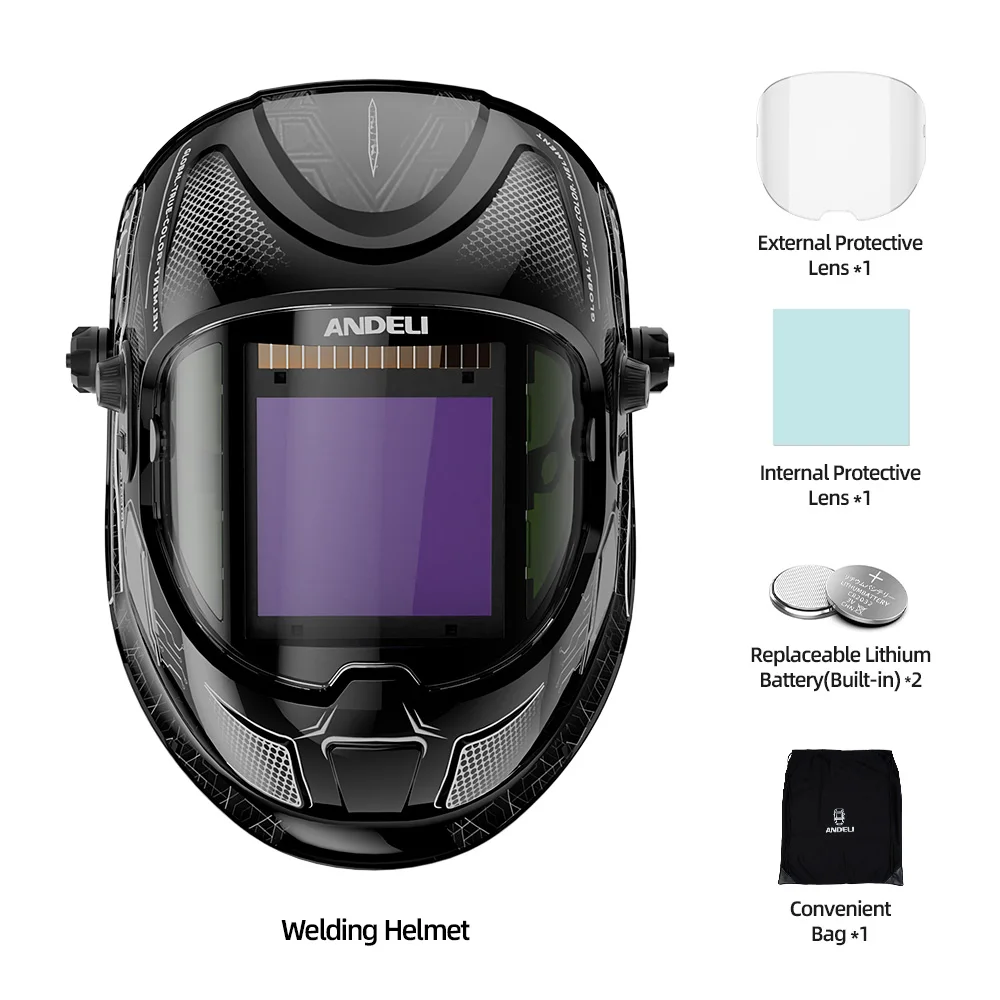 

Сварочный шлем ANDELI, большой обзор, автозатемнение