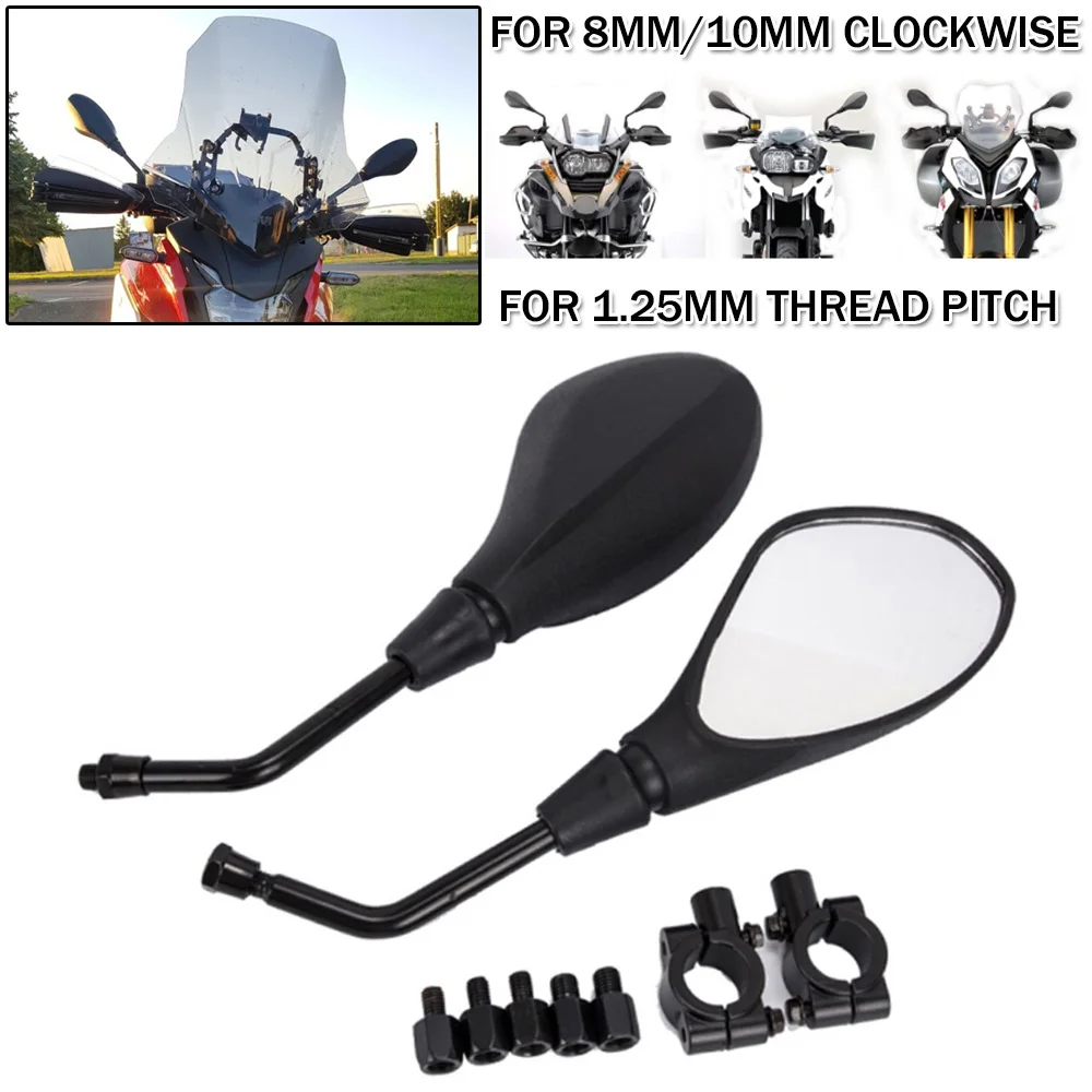 

Motorcycle Rearview Side Mirror Clamp For 10mm 8mm Clockwise 1.25mm Thread Pitch For BMW R1200GS R1250GS R NINE T G310GS S1000RR