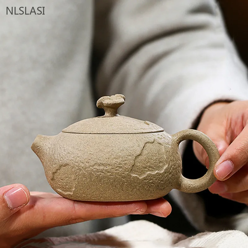 

230 мл античный чайник из исинской фиолетовой глины, домашний чайник с фильтром, чайный инфузор ручной работы, индивидуальный китайский чайный набор Zisha