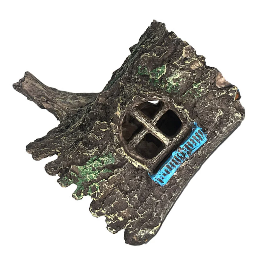 

Aquarium Tank Cave Shelter Decorations Ornament House Shrimp Hiding Decor Betta Tree Underwater Hideaway Wood Trunk Decorative