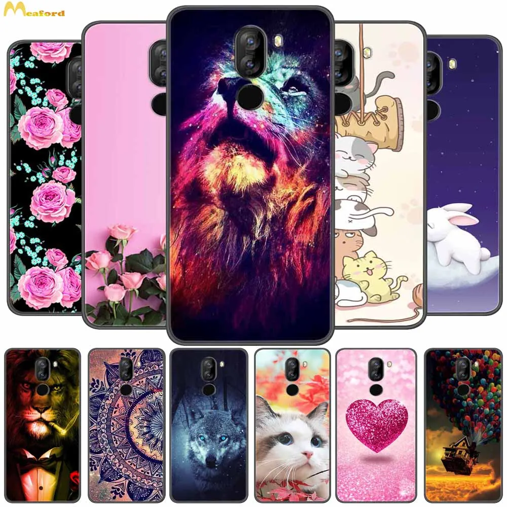 

Силиконовый Чехол Для Doogee X60L, милый чехол для телефона Doogee X90L, чехол s X 60L, Защитные Чехлы, черный бампер из ТПУ с милым львом, волком, котом