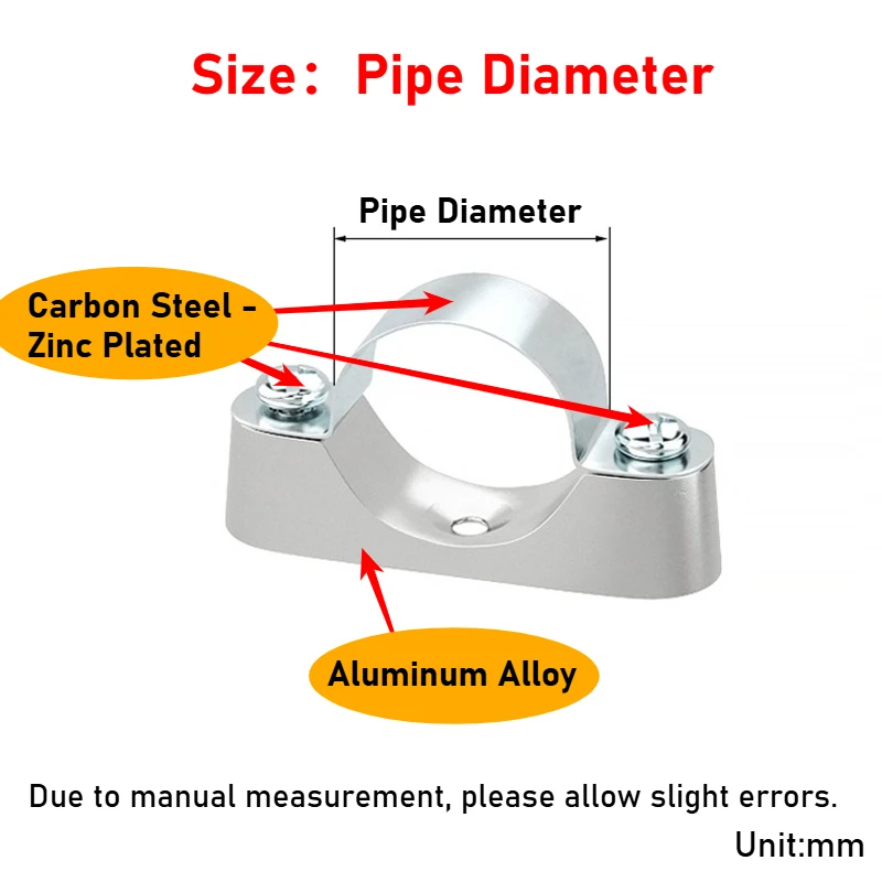 

Зажим для седла 16-50 мм из нержавеющей стали/алюминия