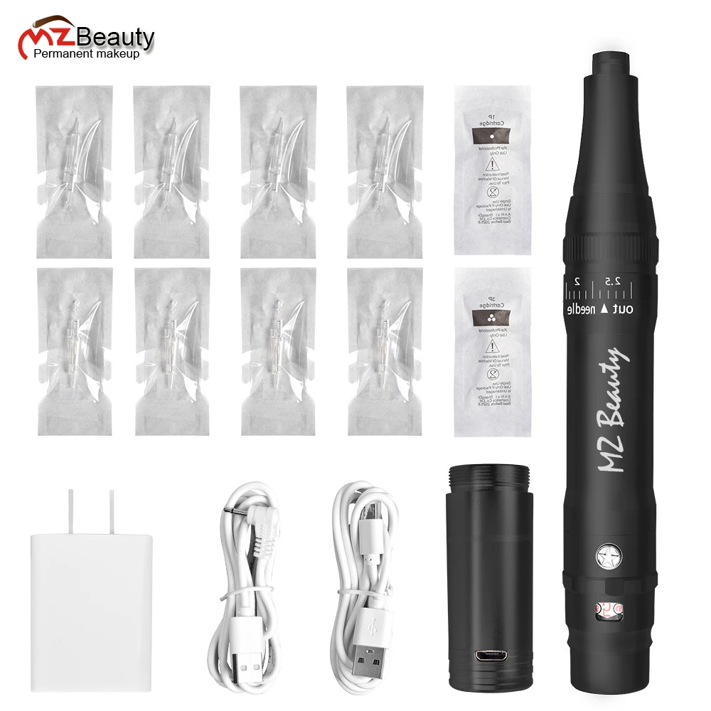 2 в 1 Профессиональная микропигментация бровей машинка для татуажа с батареей