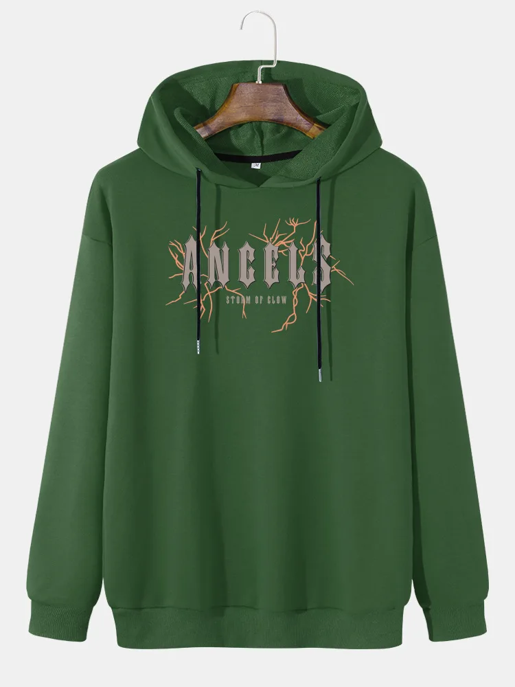 

Men's Oversized Printed Hoodie Spring and Autumn Tide Brand Loose Long Sleeve Cotton Sweater Men and Women Couple Clothing