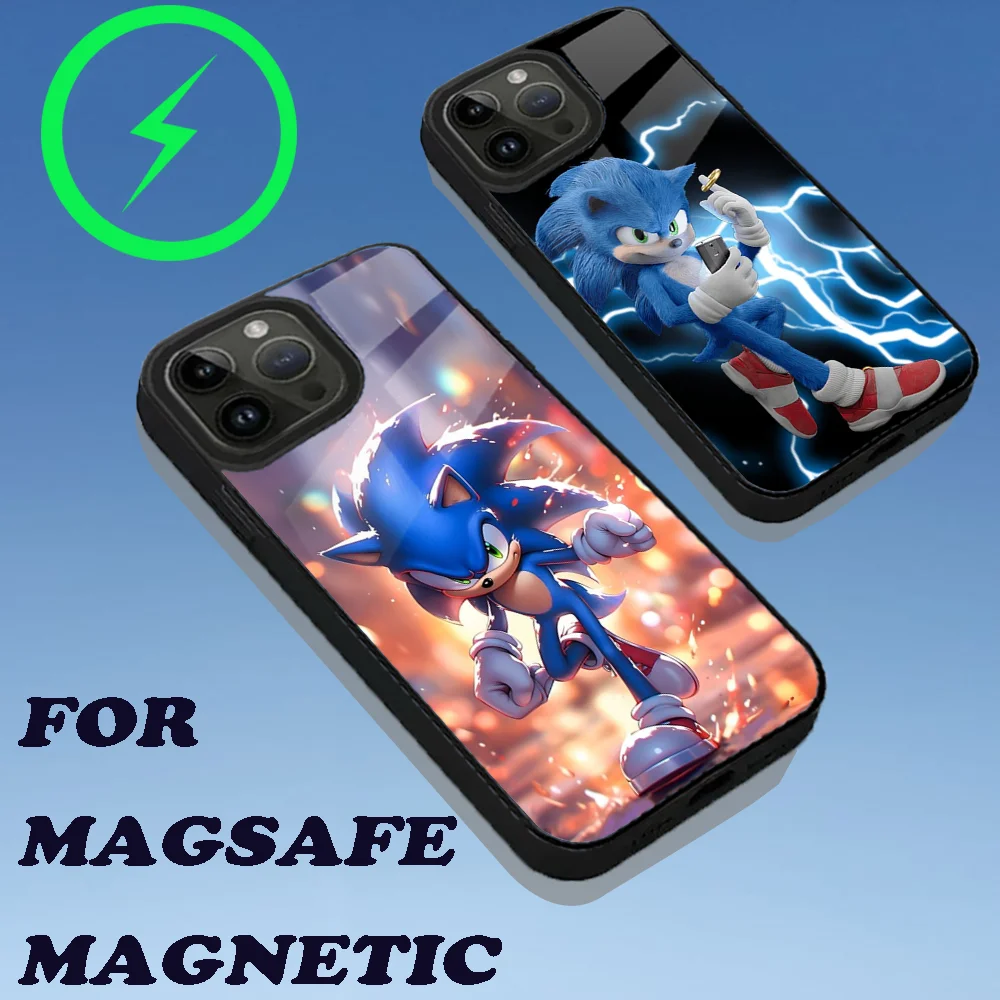 Чехол для телефона S-Sonic the H-Hedgehog iPhone 15 14 13 12 11 Plus Pro Max Mini Magsafe с магнитной