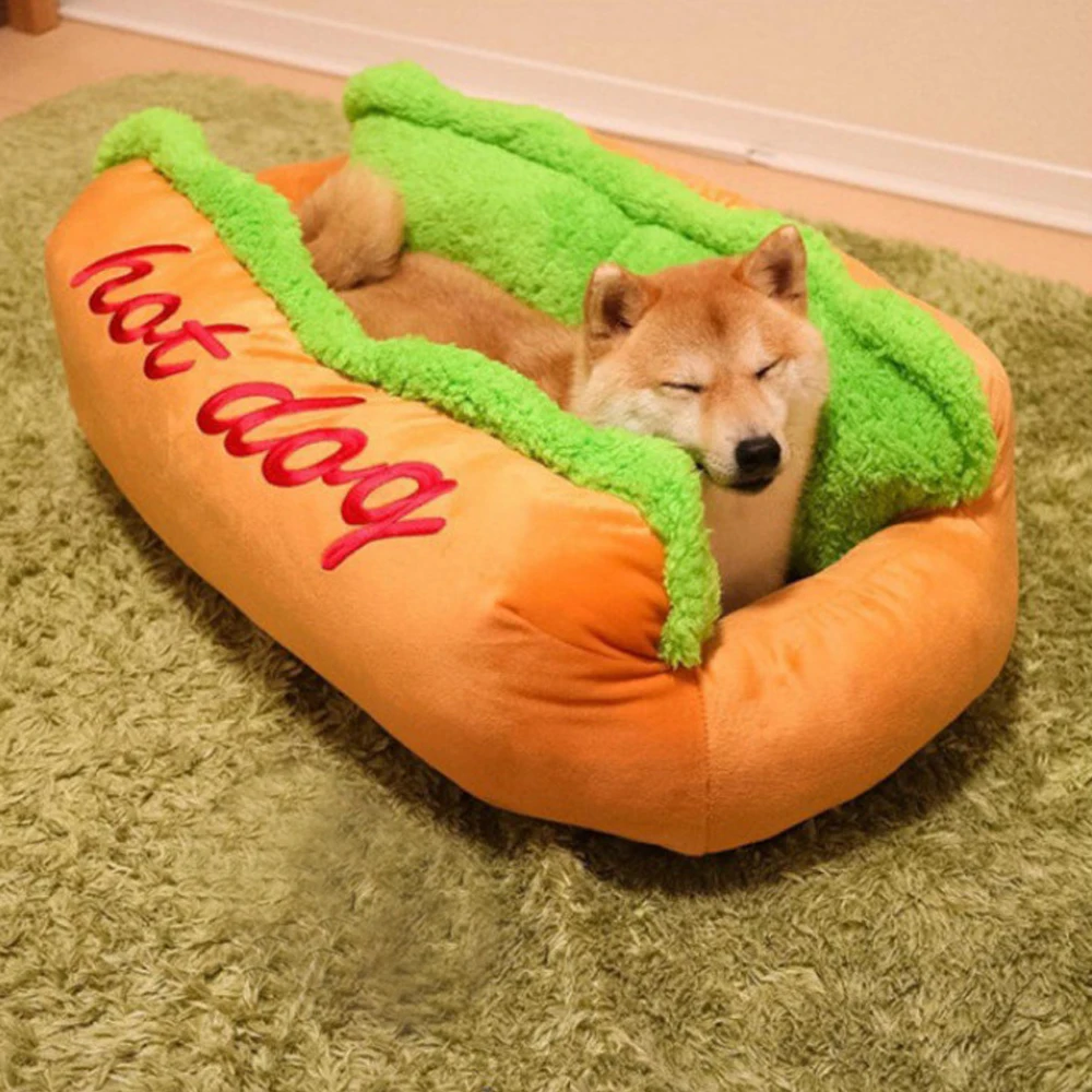 

Hot Pet Dog Puppy Dog Bed various Size Large Dog Lounger Bed Kennel Mat Soft Fiber Warm Soft Bed House Product For Dog And Cat