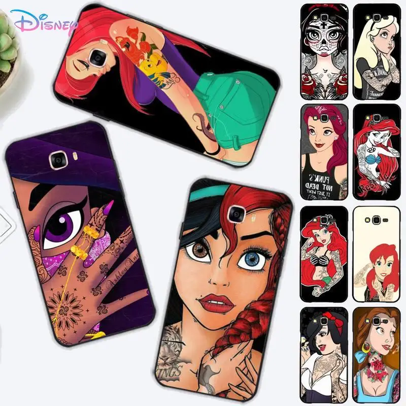 

Tattoo Disney Princess Phone Case for Samsung J 2 3 4 5 6 7 8 prime plus 2018 2017 2016 core