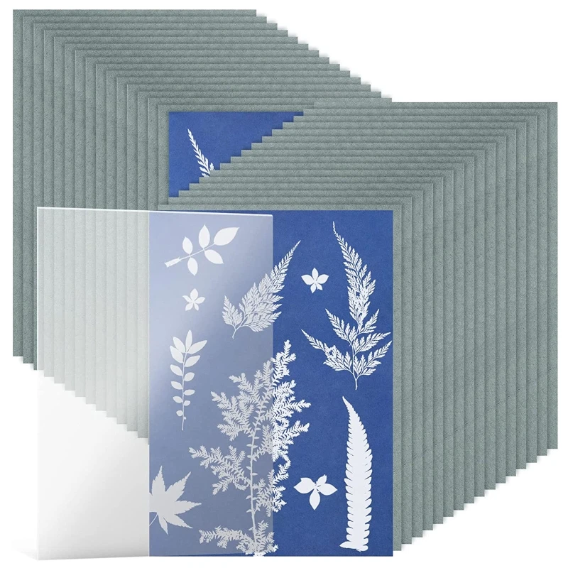 

Бумага Cyanotype, высокая чувствительность, солнце, натуральная печатная бумага, бумага для рисования на солнечной батарее с подушкой для творч...