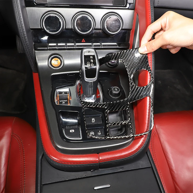 

Для Jaguar F-TYPE f type 13-22, автомобильный индикатор шестеренки, аксессуар для защиты рамы индикатора из мягкого углеродного волокна